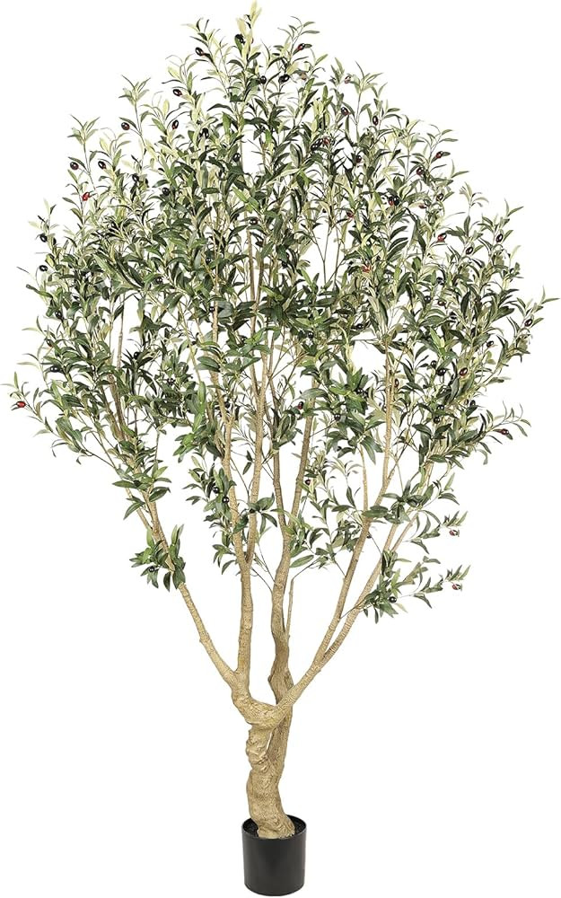 Realead Faux Olive Tree 7ft - Large Artificial Olive Tree Indoor with Realistic Leaves and Olives... | Amazon (US)