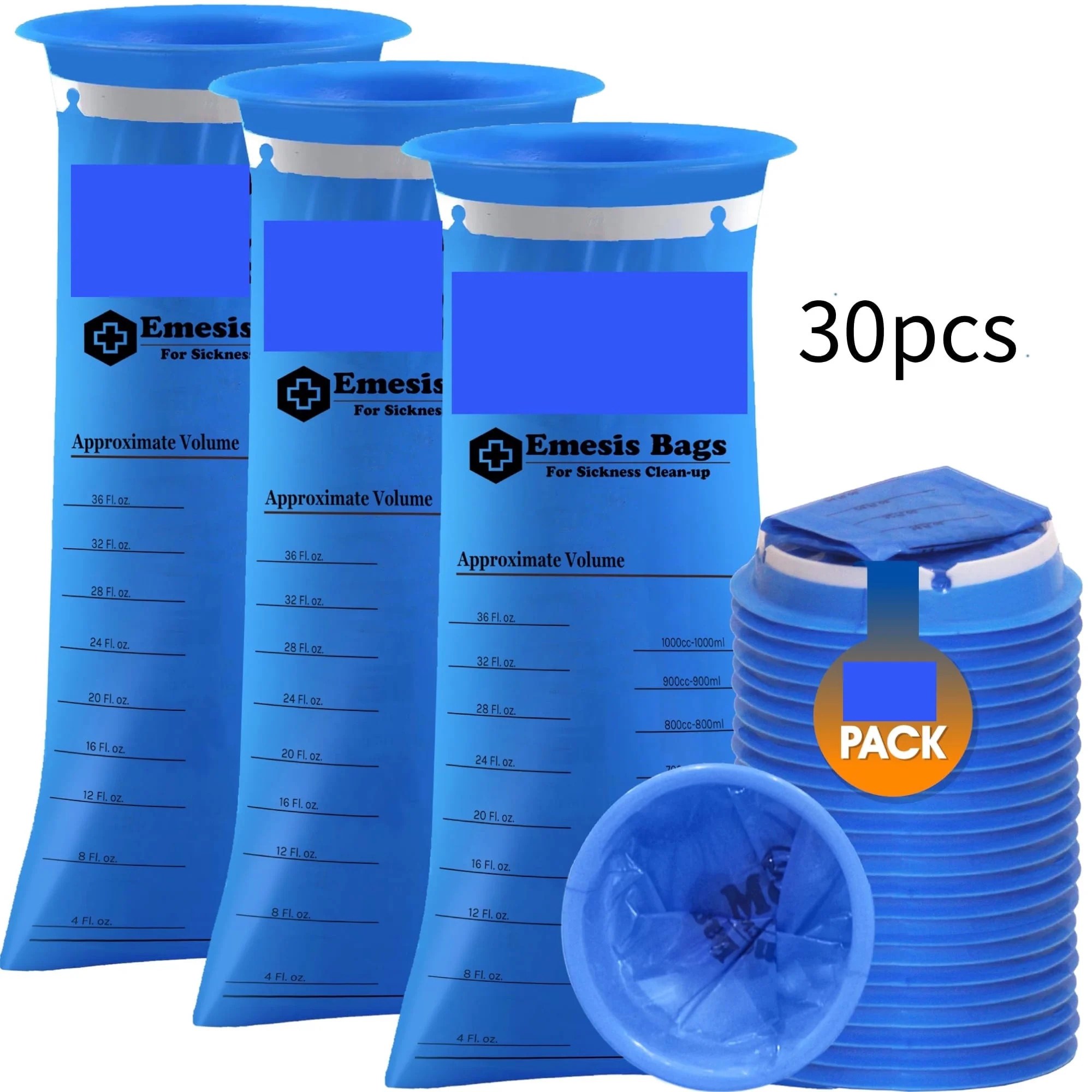 OFEFE Disposable Vomit Bags 30 Pack - 1000ml Leak-Proof & Odor-Proof Barf Bags for Motion Sickness, Medical Grade Emesis Bags for Travel, Car, Airplane, Boat, Road Trips, Nausea Relief for Kids - Walmart.com | Walmart (US)