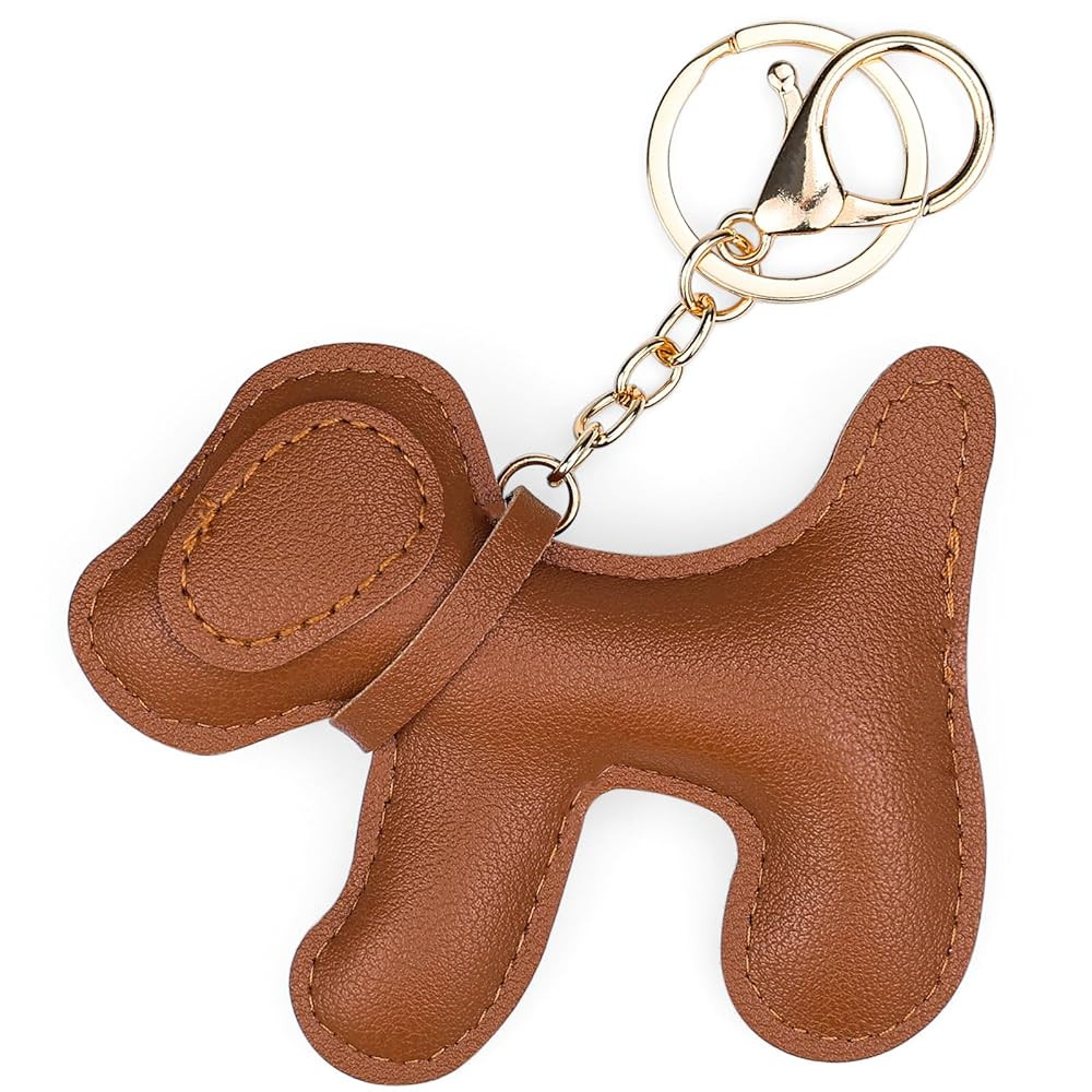 Cute Dog Keychain Pu Leather Bag Charms Charm for Handbags Bag Car Keychain Kawaii Bags Accessori... | Amazon (US)