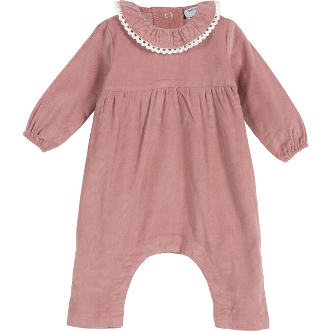Baby Nia Coverall, Dusty Pink | Maisonette