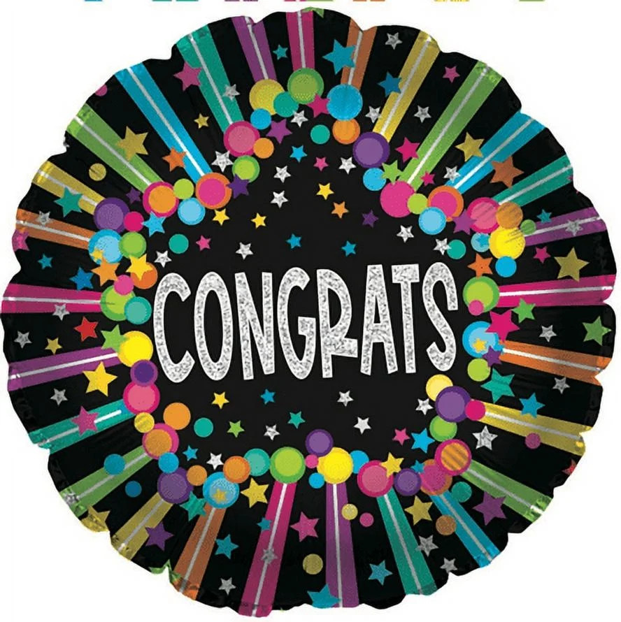 STICK BALLOON CONGRATS COLOR BURST | Walmart (US)
