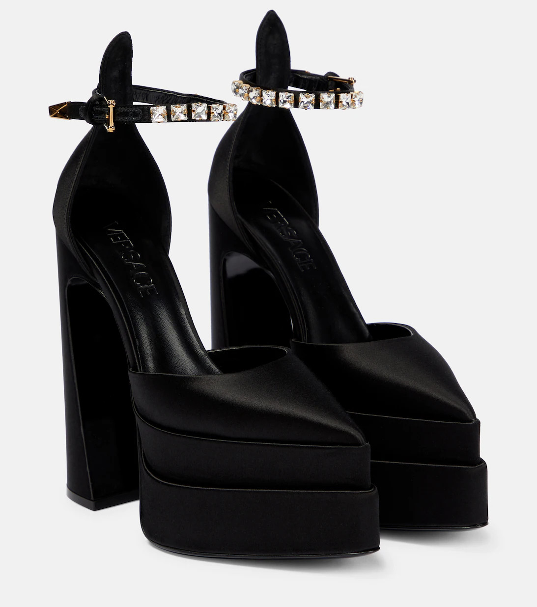 Aevitas Pointy satin platform pumps | Mytheresa (INTL)