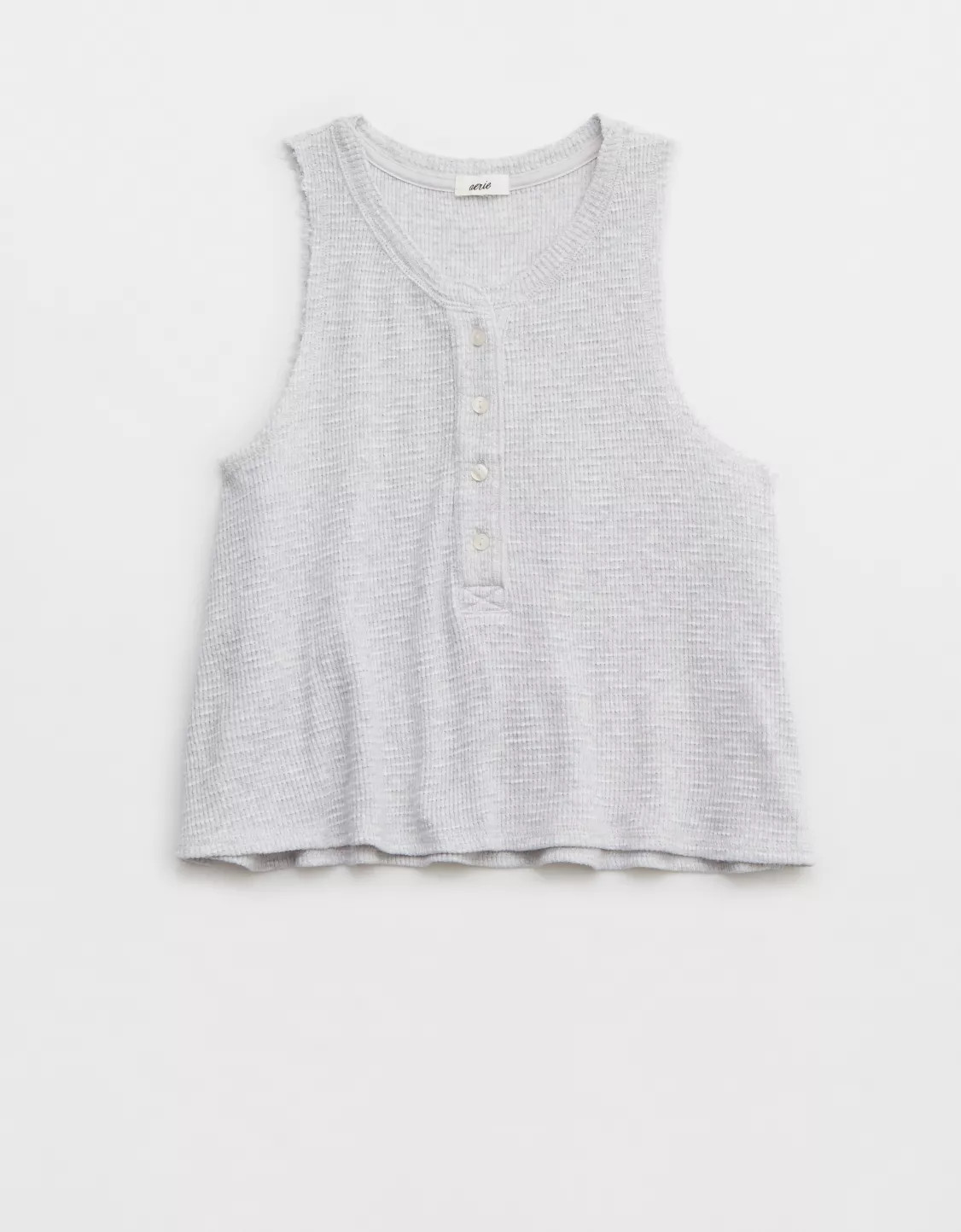 Aerie Sunspun Waffle Cropped Tank Top | American Eagle Outfitters (US & CA)