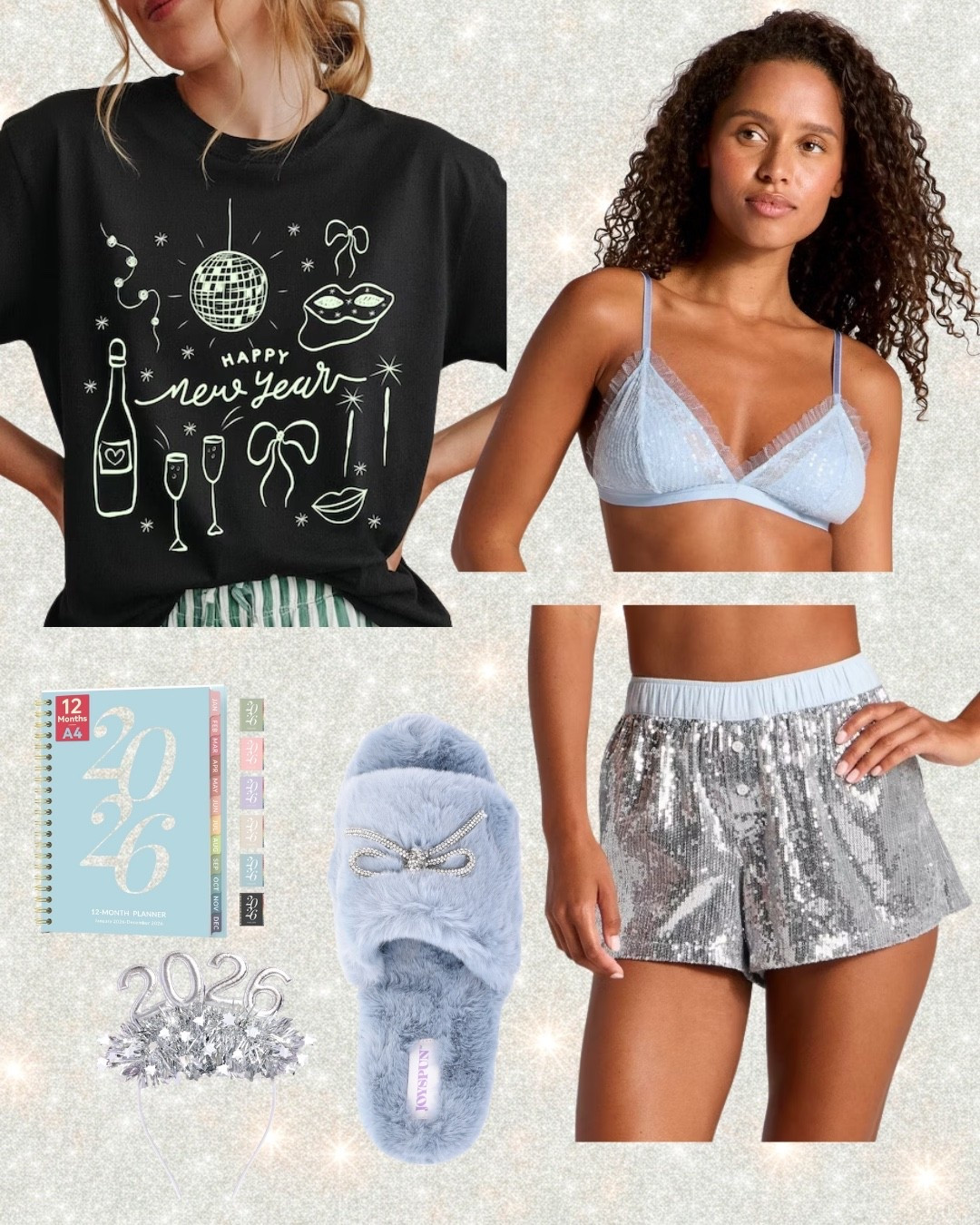 New Year’s Eve but make it cozy + cute ✨
Sparkle shorts, soft lounge pieces, and all the little details for a comfy NYE at home 🥂
Everything linked on LTK 💫

#NYEAtHome #NewYearsEveOutfit
#CozyGlam #LoungewearStyle
#StayInNYE #SparkleSeason
#NewYearVibes #LTKHoliday
#LTKNewYear #ComfyChic
#MomStyle #WinterLoungewear

#LTKmorningroutine #LTKSeasonal #LTKHoliday