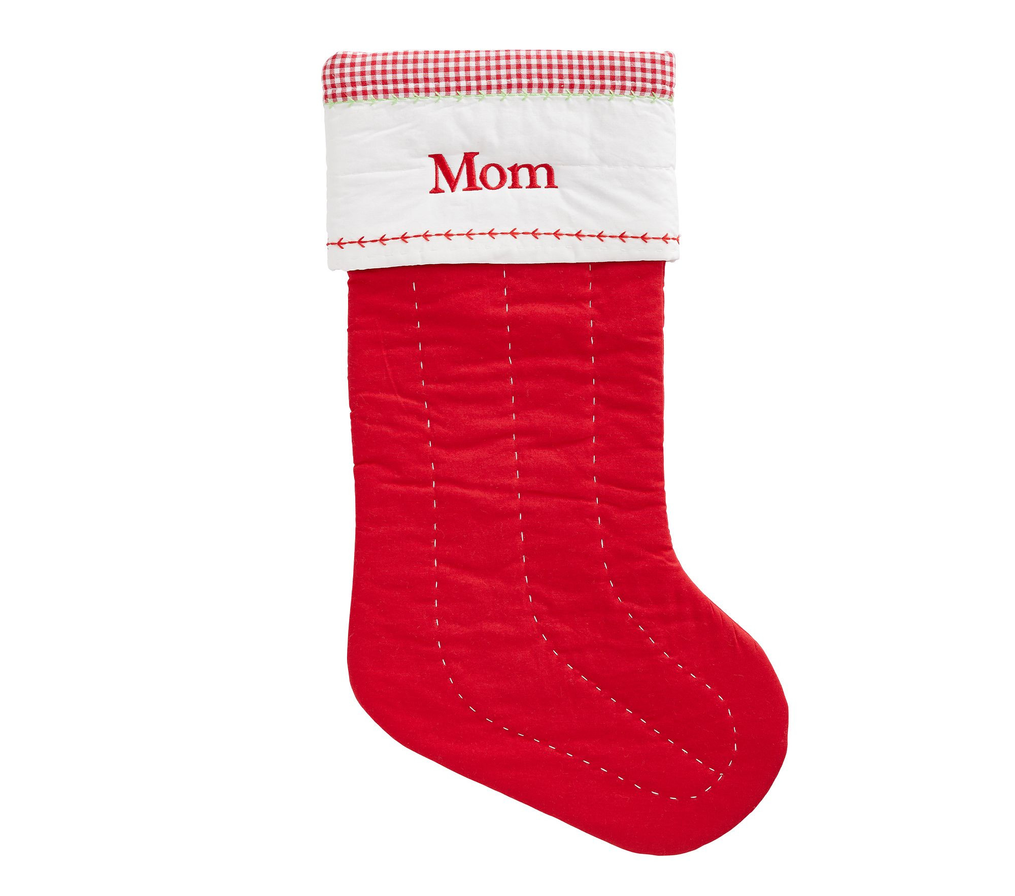Solid Red Quilted Christmas Stocking | Pottery Barn Kids