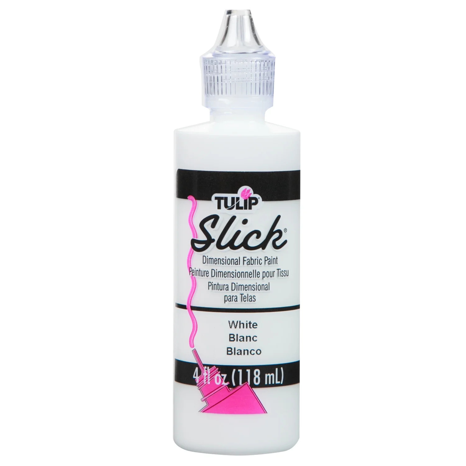 Tulip Dimensional Fabric Paint, Slick, White, 4 fl oz | Walmart (US)