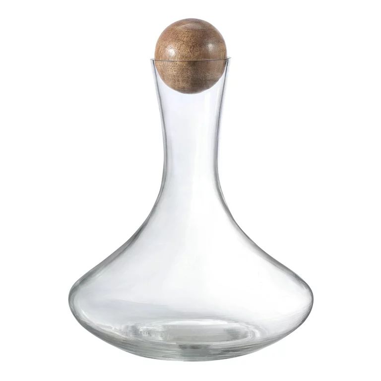 Better Homes & Gardens Glass Wine Decanter with Wooden Sphere Stopper | Walmart (US)