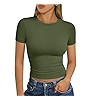 Trendy Queen Womens Short Sleeve T Shirt Basic Summer Top | Amazon (US)