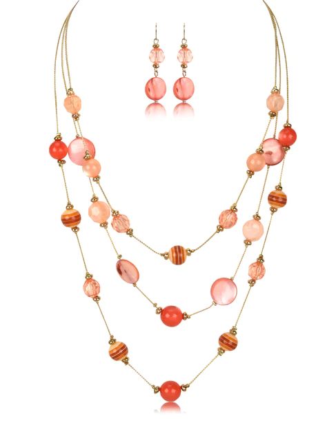 Illusion Beaded Necklace & Earring Set | Charming Charlie