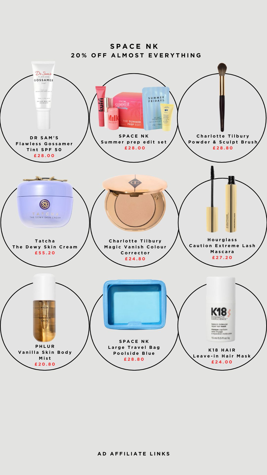 Best Selling Products on Space NK which has 20% off almost everything live  now! 

Summer Beauty Essentials, Luxe Beauty Edit, Premium Beauty Picks, Beauty Must-Haves, Skincare And Makeup Favourites, Holy Grail Beauty  

 #LTKuk #LTKsummer #LTKbeauty