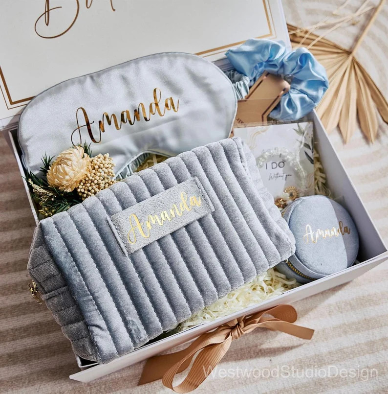 Will You Be My Bridesmaid Proposal Box Set, Personalized Bridesmaid Gift Box Set Matron, Maid of ... | Etsy (US)