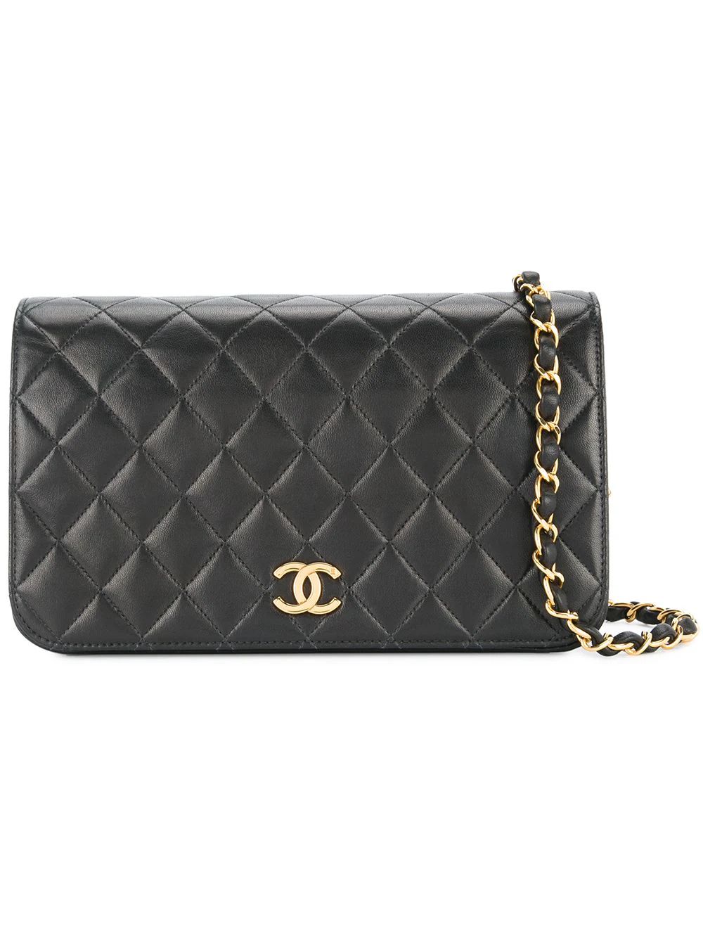 Chanel Vintage quilted flap shoulder bag - Black | FarFetch US