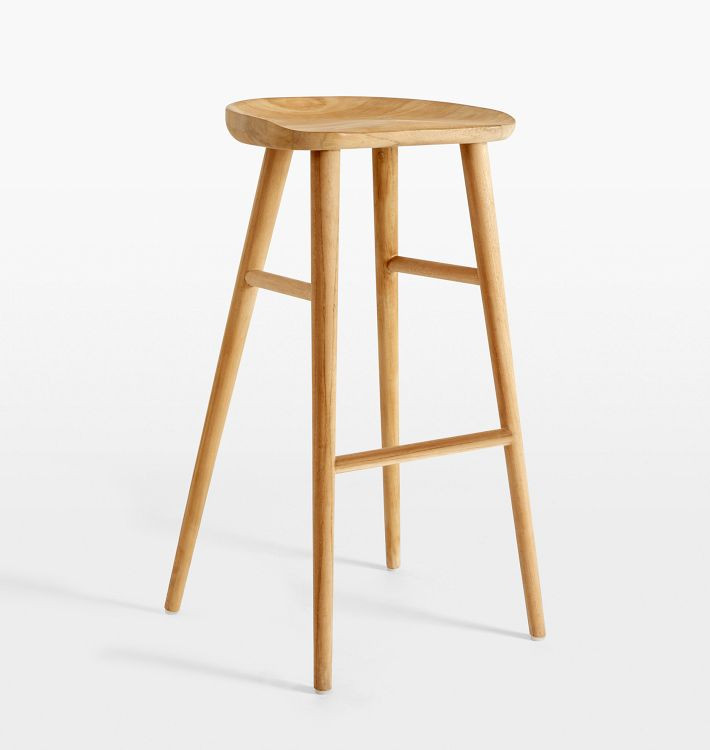 Randle Tractor Indoor/Outdoor Teak Counter & Bar Stool | Rejuvenation