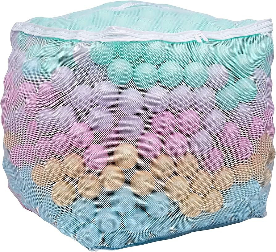 Amazon Basics BPA Free Crush Proof Plastic Pit Balls with Storage Bag, Toddlers Kids 12+ Months, ... | Amazon (US)