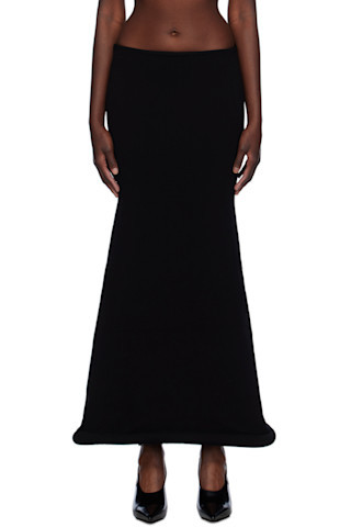 Black 'The Knit 3D' Maxi Skirt | SSENSE