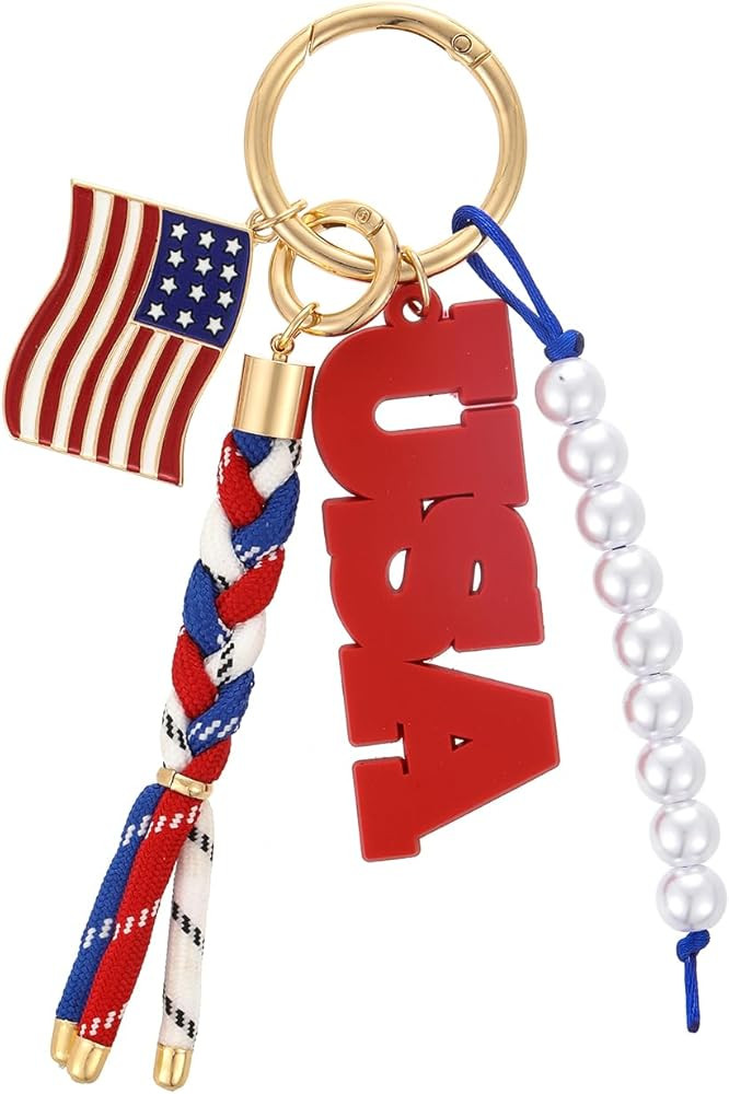 World Cup Flag Keychains Bag Charm | Flag Charms for Car Key Purse | Patriotic Outfits Team Spiri... | Amazon (US)
