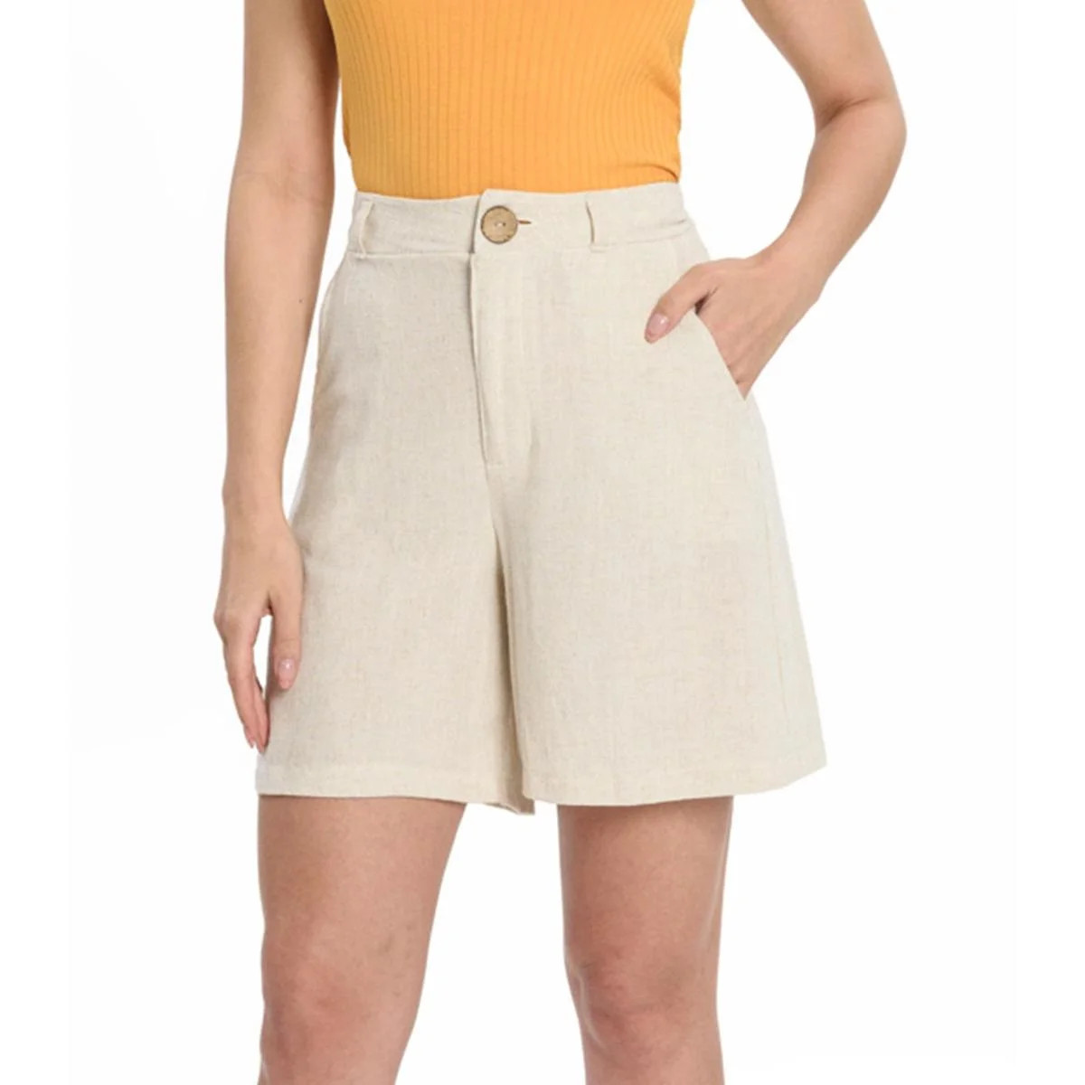 Bermuda Feminina Linho Endless Bege - Bege | Zattini (BR)