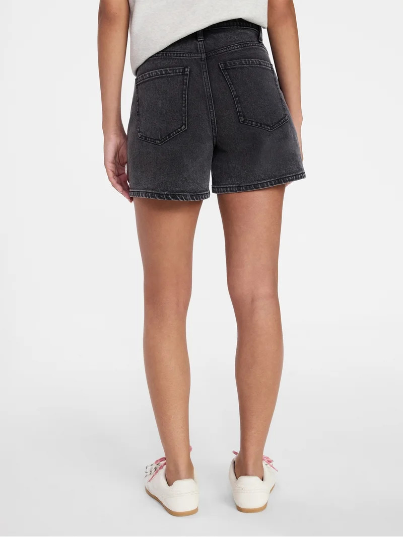 Time and Tru Women's High Rise Denim Shorts, 5" Inseam, Sizes 0-20 | Walmart (US)