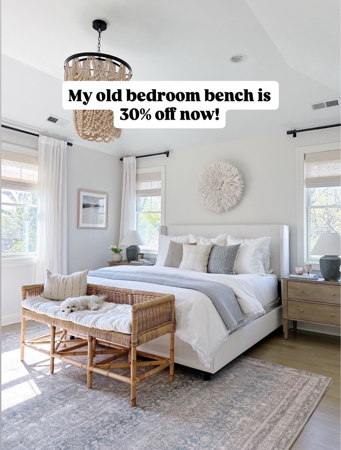Bedroom decor and sources. Love my primary bed, the fabric is zuma white and has held up so well.

#LTKSaleAlert #LTKHome