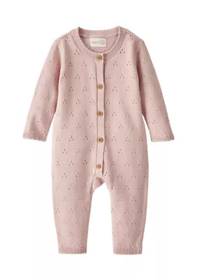 Little Planet by Carter's Baby Girls Pointelle Sweater Knit Bodysuit, Pink, 24 Months | Belk