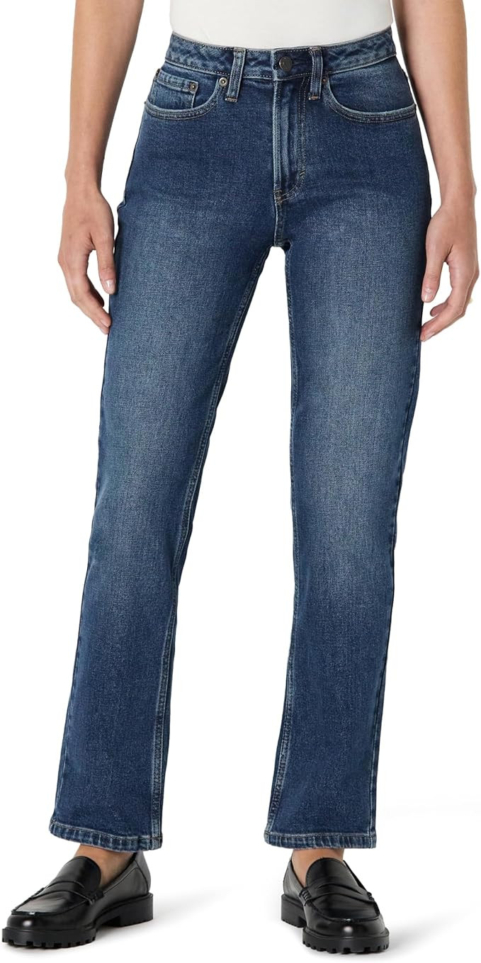 Amazon Essentials Women's High-Rise Straight Leg Jean | Amazon (US)