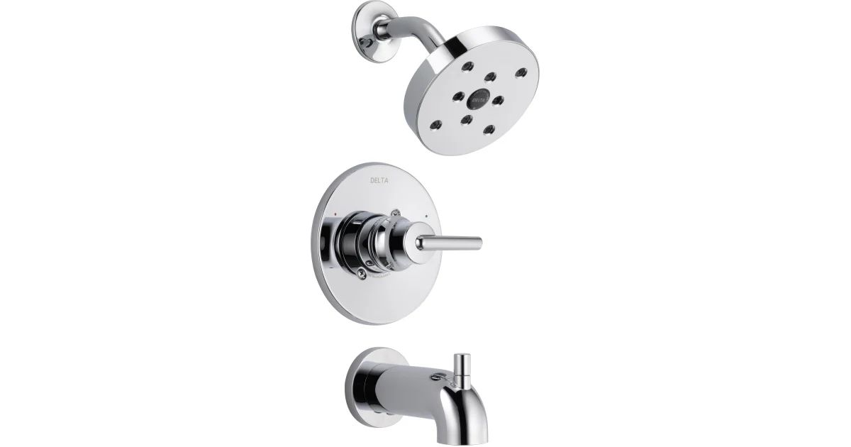 Trinsic Monitor 14 Series Single Function Pressure Balanced Tub and Shower - Less Rough-In Valve | Build.com, Inc.