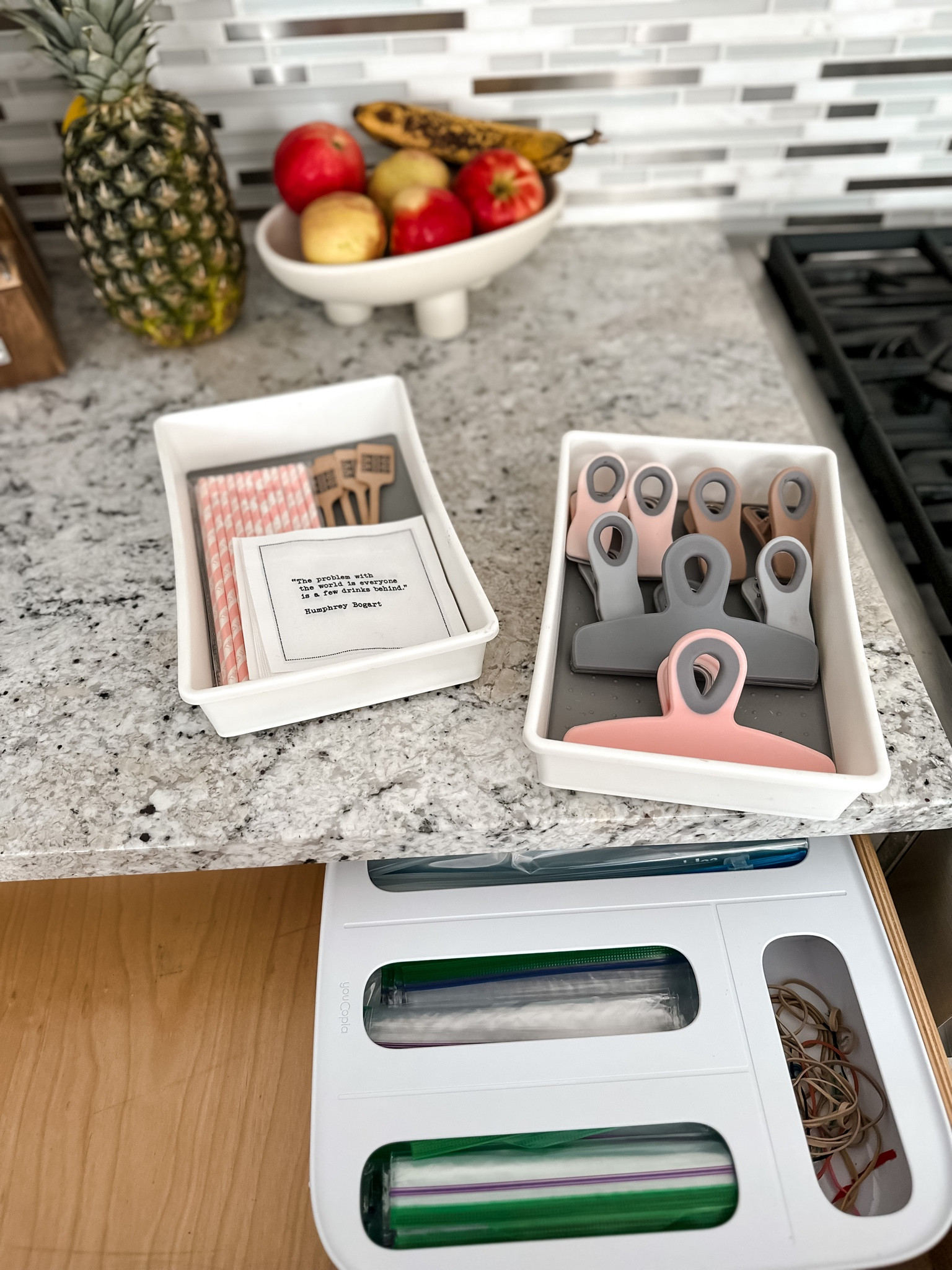 Kitchen finds Amazon home 
Chip clips and ziplock bag holder cabinet organizers 