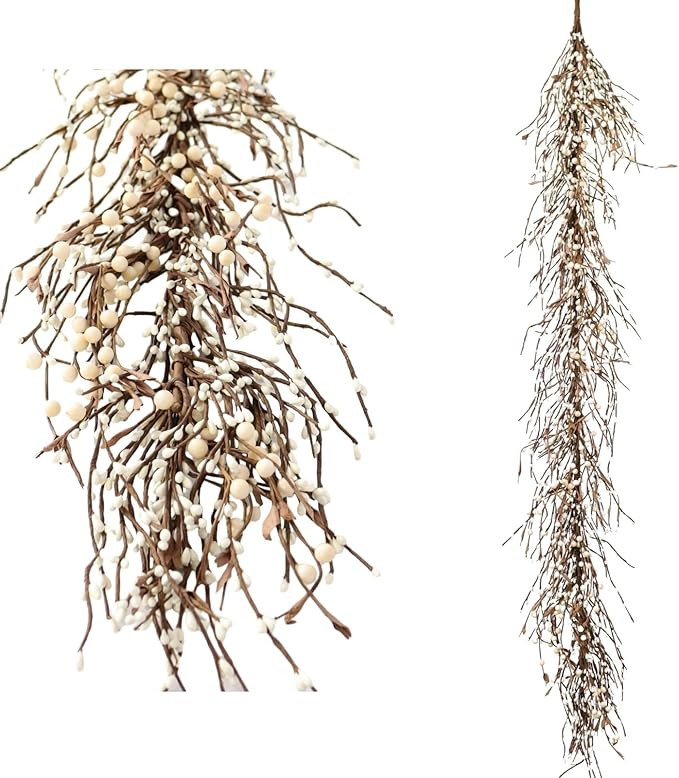 60" Pip Berry Garland - Artificial Spring and Summer Decorative Garland with Cream Berries, Perfe... | Amazon (US)