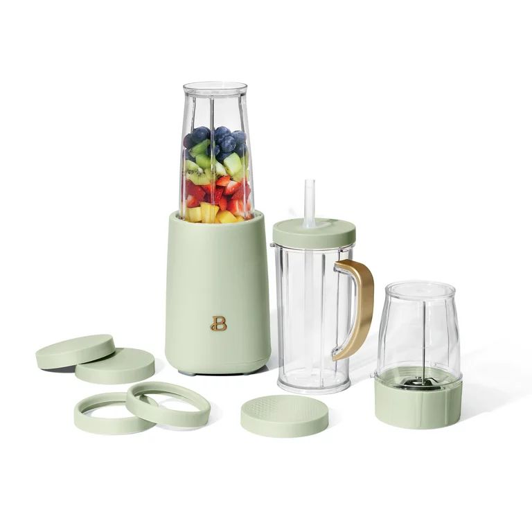 Beautiful Personal Blender Set with 12 Pieces, 240 W, Sage Green by Drew Barrymore | Walmart (US)
