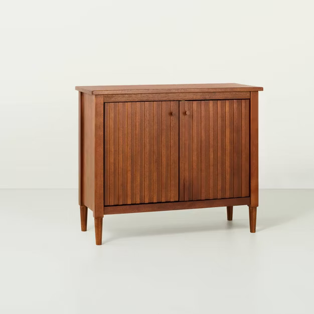 Turned Leg Wood Cabinet Brown - Hearth & Hand™ with Magnolia | Target