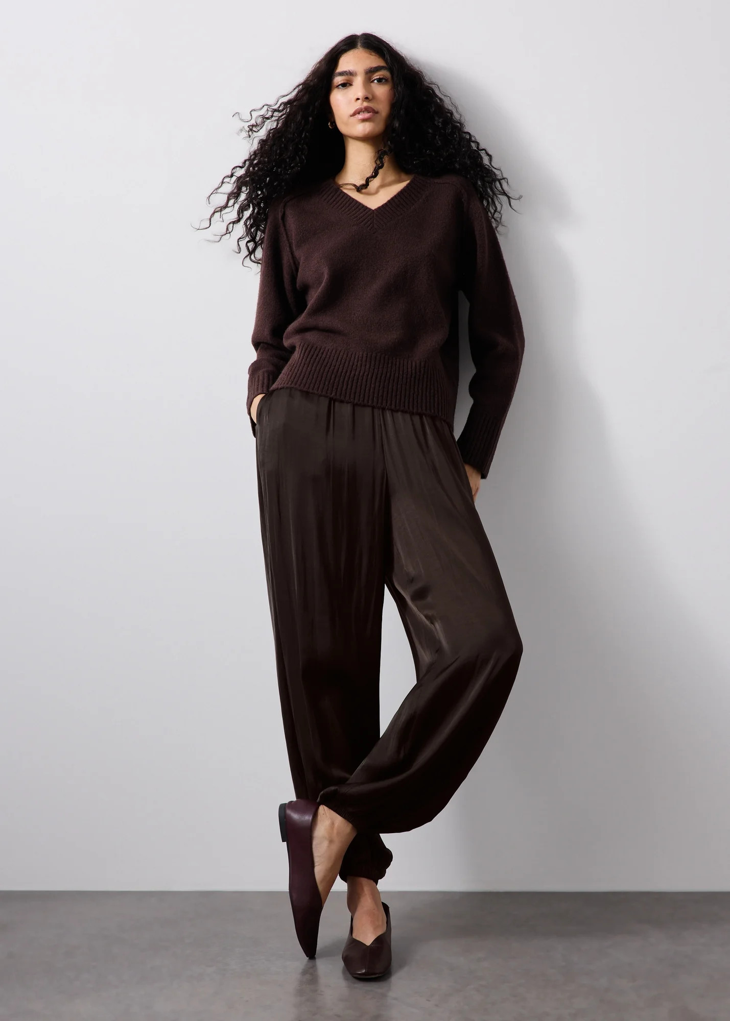 Chocolate Brown Satin Co | Matalan (UK)