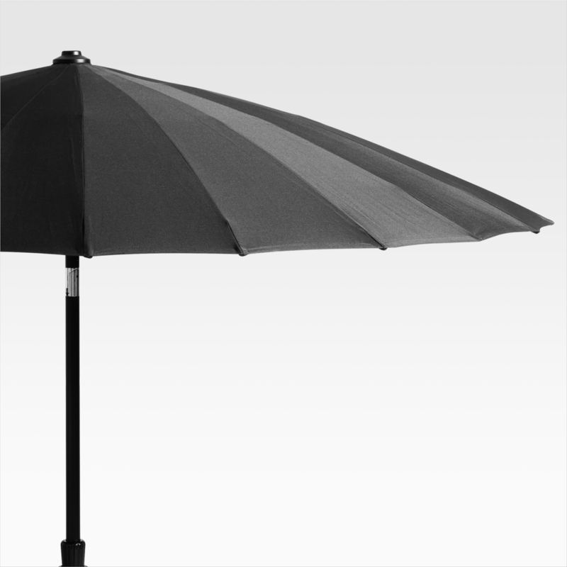 9' Dome Black Outdoor Patio Umbrella + Reviews | Crate & Barrel | Crate & Barrel