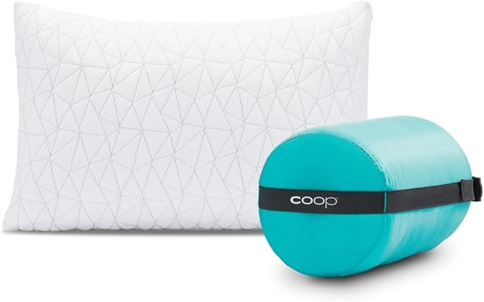 Coop Home Goods Original Travel and Camping Adjustable Pillow, Small Camping Pillow with Compress... | Amazon (US)