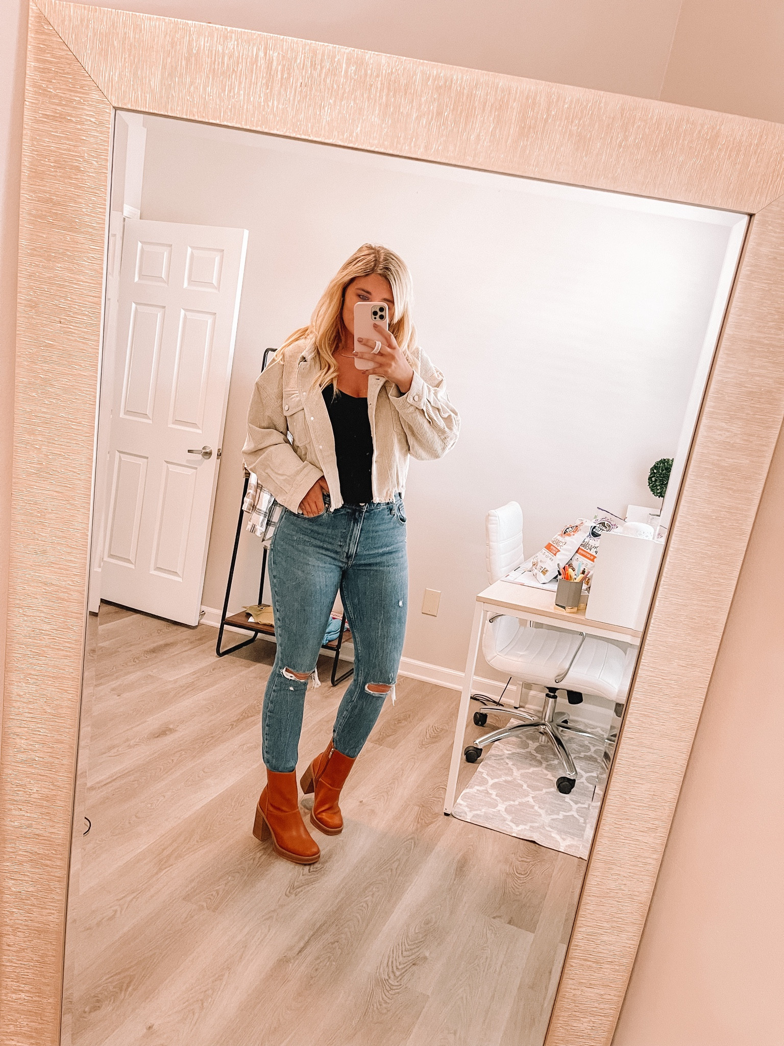 Pink lily corduroy cropped jacket use code megan15 

#LTKshoecrush #LTKSeasonal #LTKsalealert