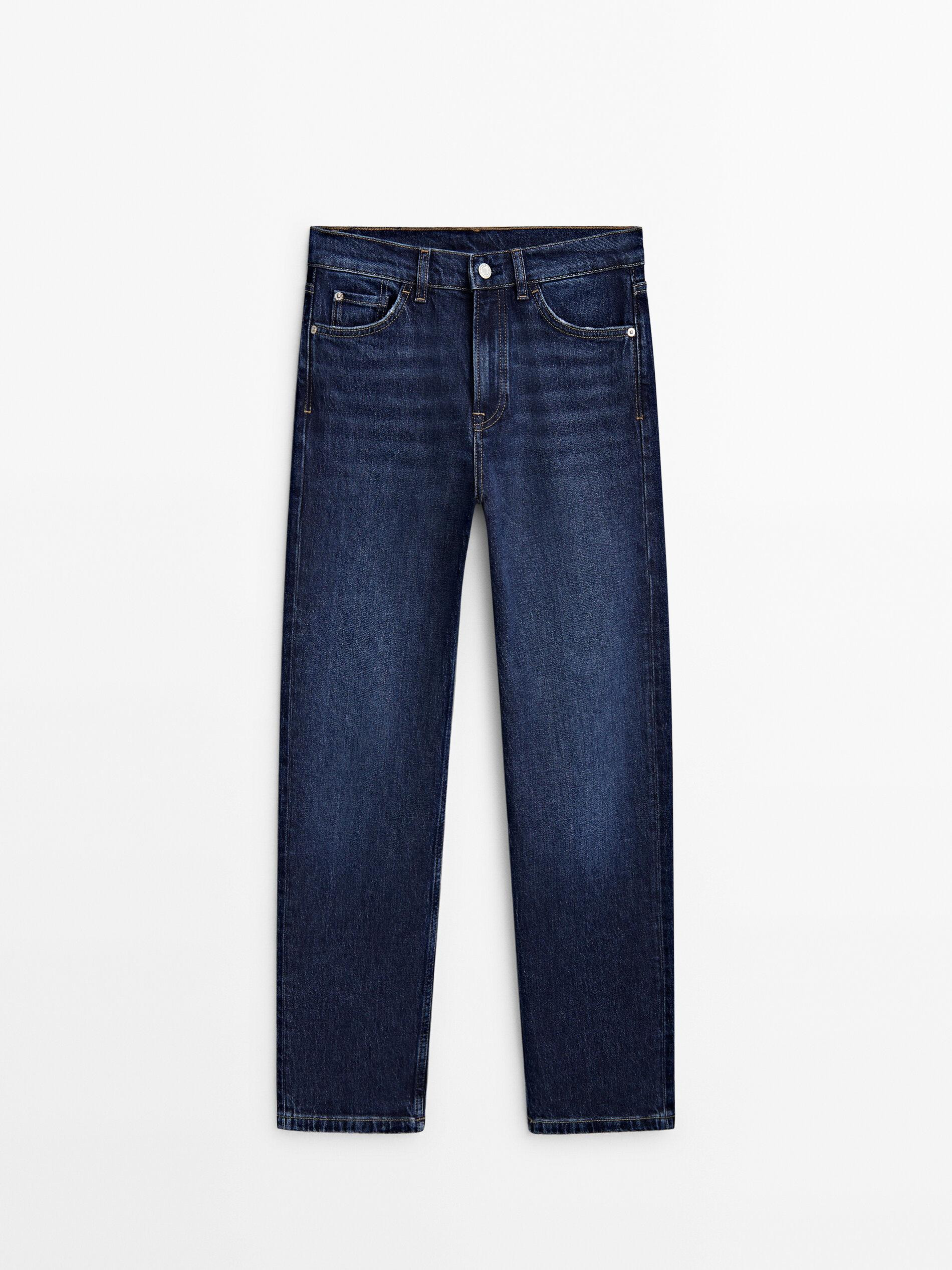 Straight fit comfort mid-rise jeans | Massimo Dutti US