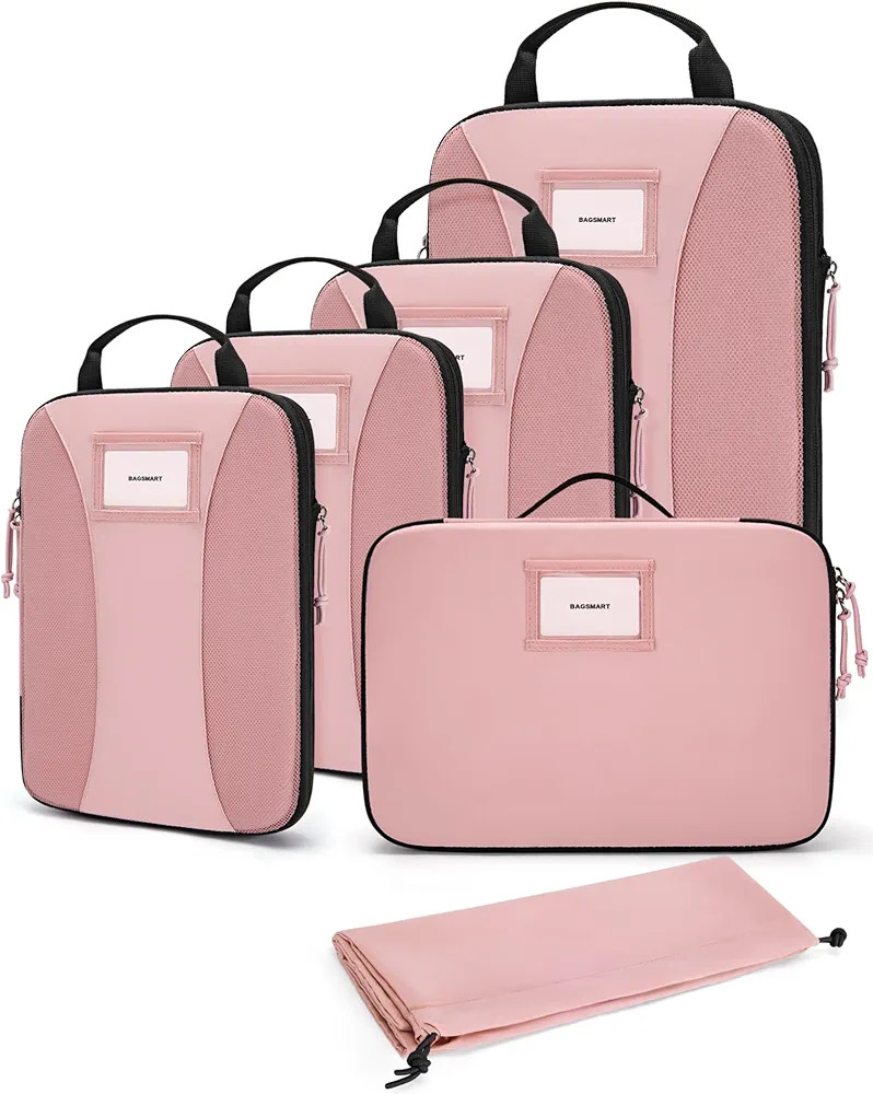 BAGSMART Compression Packing Cubes, 6 PCS Packing Cubes for Suitcases, Travel Bags Organizer for ... | Amazon (US)