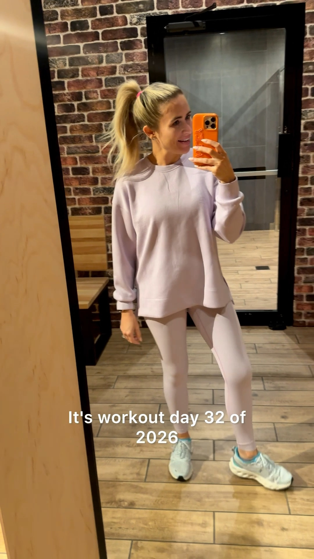 Workout day 32 of 2026 - wearing a buttery soft @Spanx set in the color verbena. These booty boost leggings big in all the right places. 👌

Sizing 👉🏻 SMALL I’m 5’4 | 120 lbs | 32C | 25” Waist | Typically a Small 

#LTKvlog #LTKfitnessgoals #LTKActive