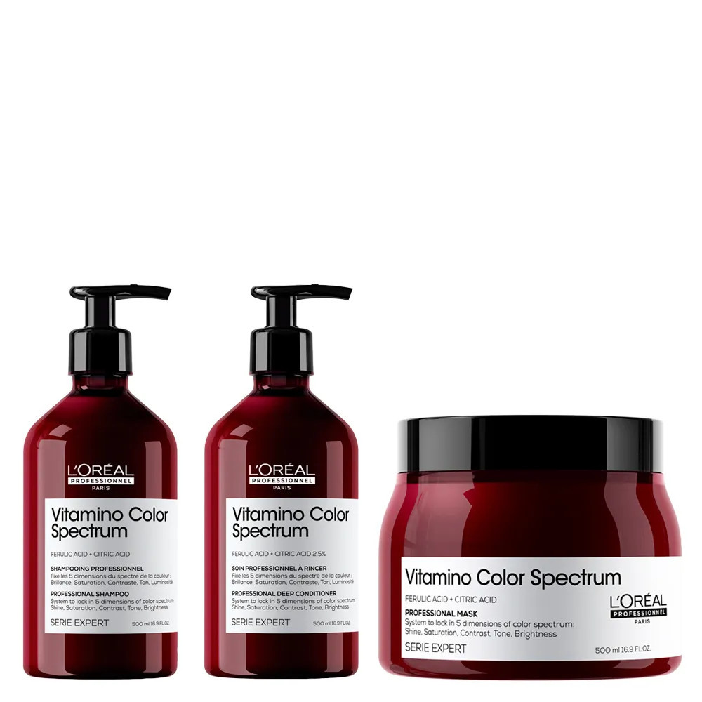 Kit L'Oreal Professionnel Série Expert Vitamino Color Spectrum Shampoo 500ml + Condicionador 500... | Amobeleza (BR)