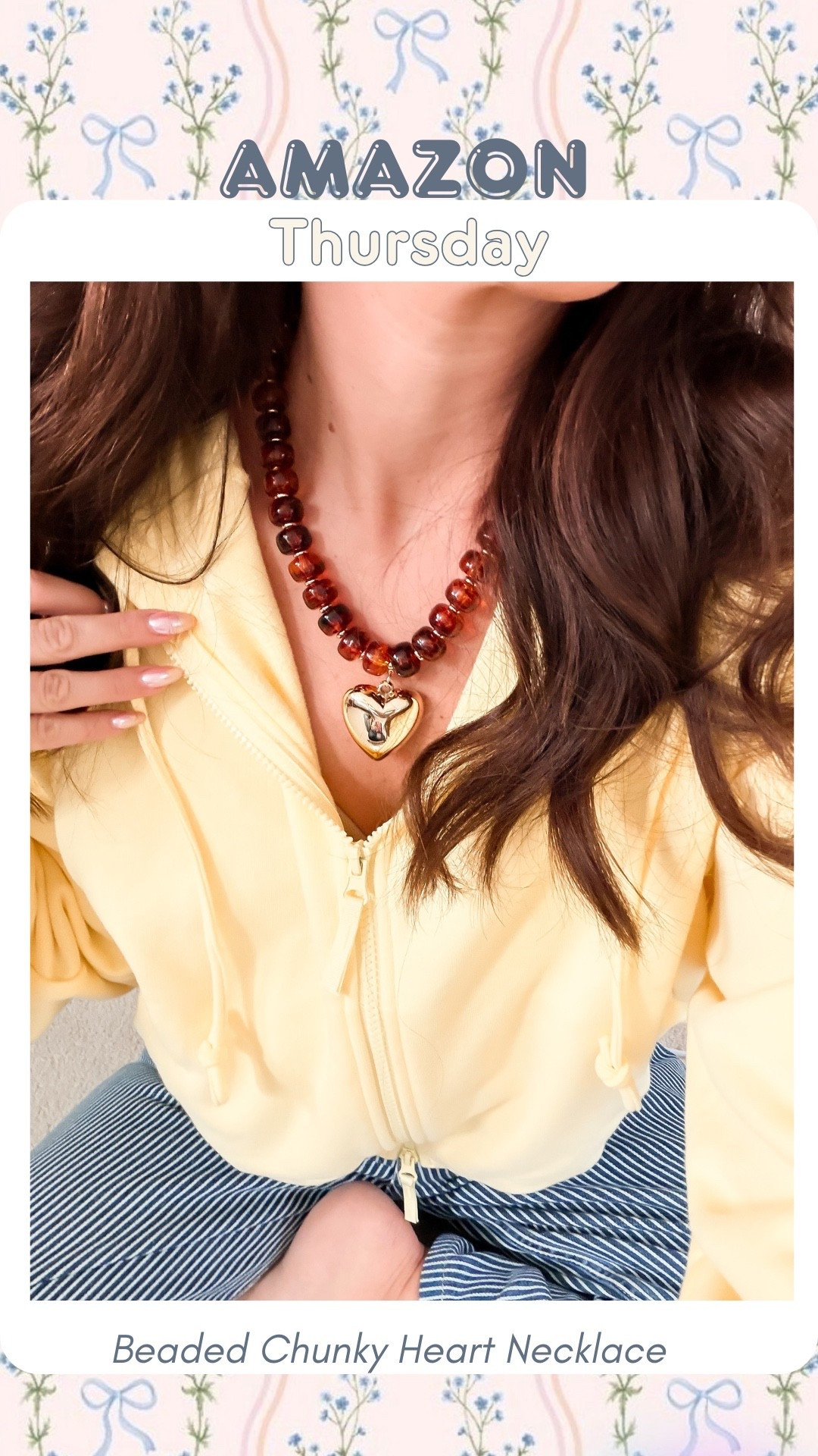 Amazon Thursday

Beaded Chunky Heart Necklace.  Under $20 & available in 14 different colors. 

#LTKSeasonal #LTKootd
