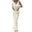 Fisoew Womens Summer Crochet Swim Cover Up 2 Piece Sleeveless Front Tie Crop Tops Beach Maxi Skir... | Amazon (US)
