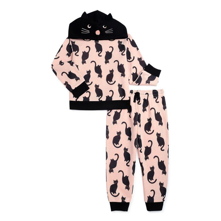 Halloween Way To Celebrate! Toddler Boy and Girl Unisex Hooded Outfit Set, 2-Piece, Sizes 2T-5T | Walmart (US)