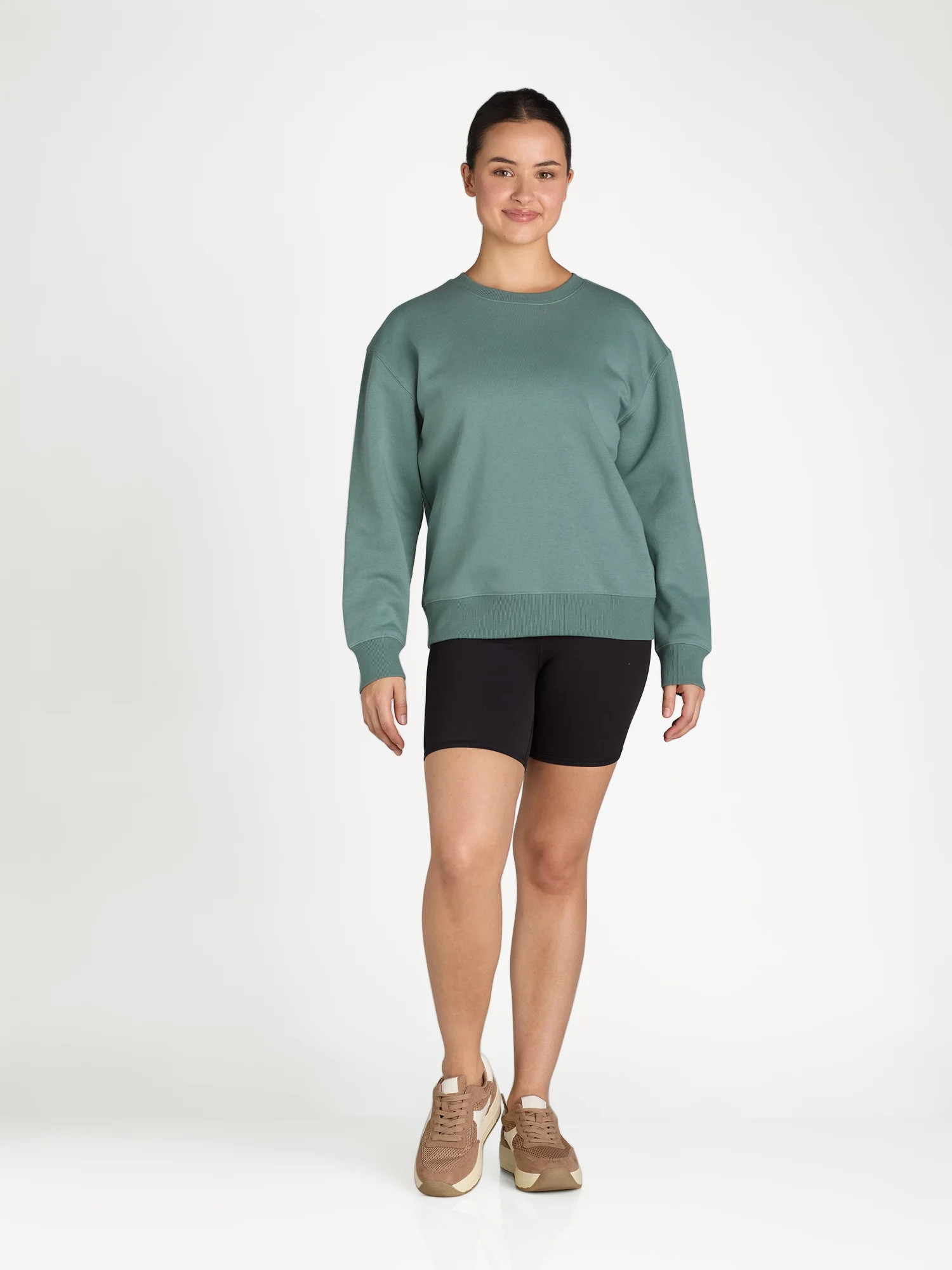 Athletic Works Women's Fleece Crewneck Sweatshirt, Sizes XS-XXXL - Walmart.com | Walmart (US)