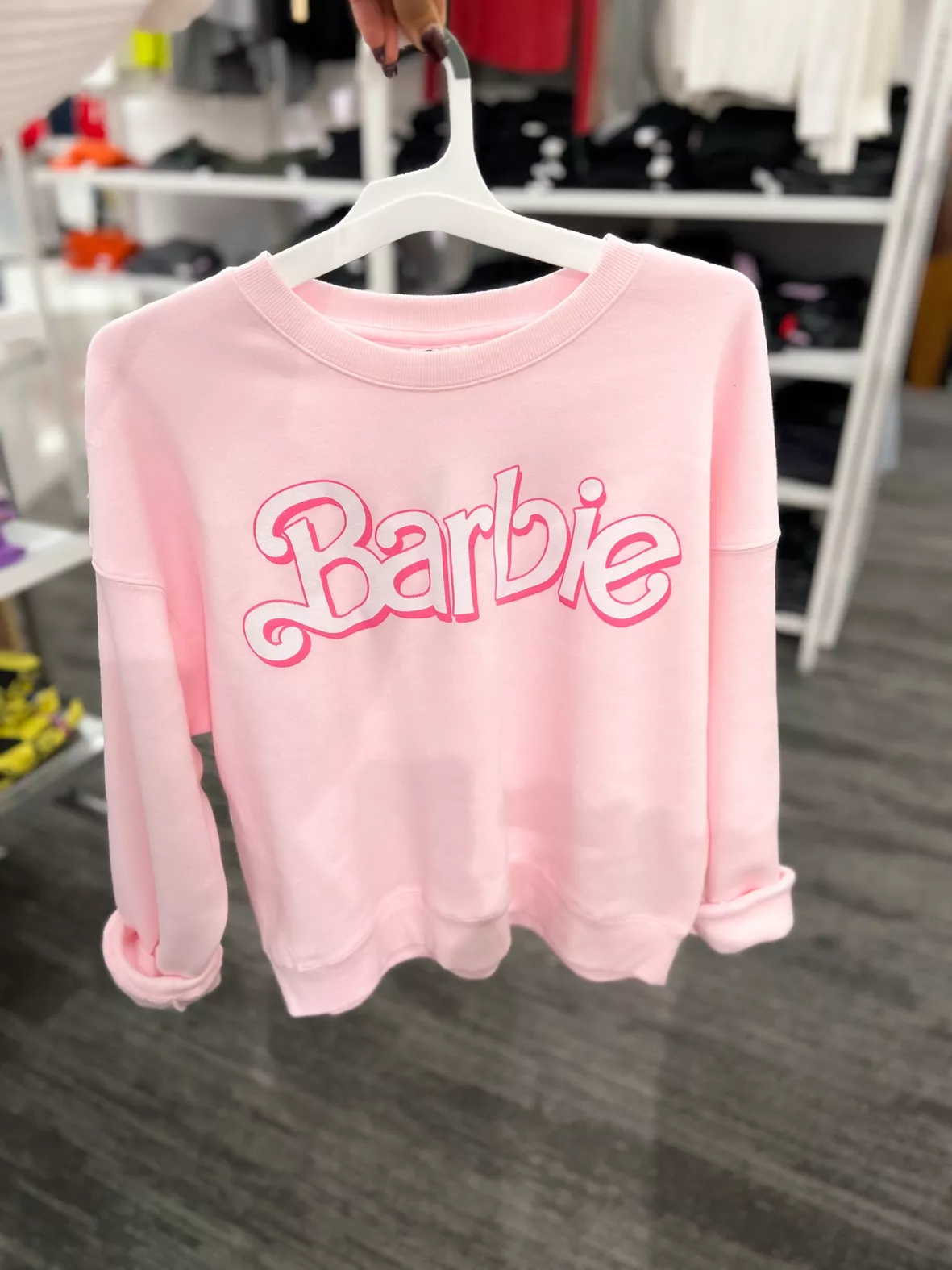 Women's Barbie Logo Graphic Sweatshirt - Pink : Target