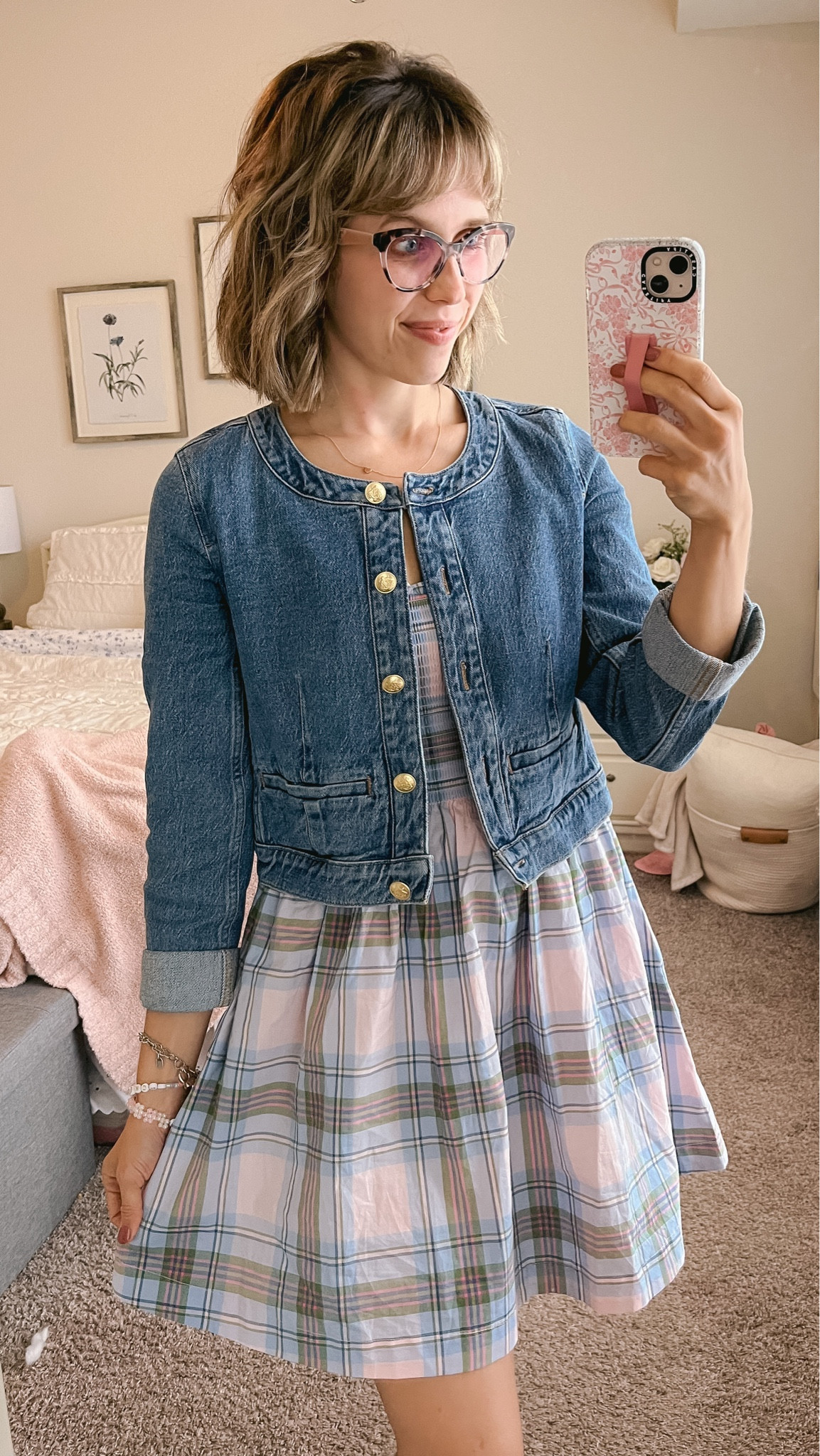 Casual ootd, fall ootd, fall dres, denim jacket, denim lady jacket, plaid dress

#LTKSeasonal #LTKfindsunder50 #LTKstyletip