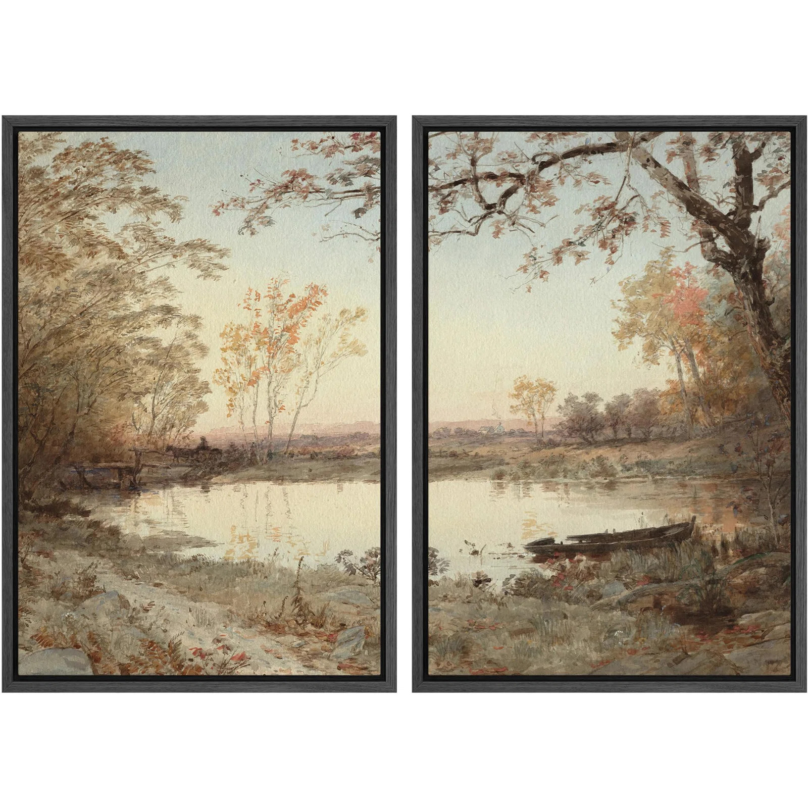 Rustic Countryside " Autumn Whispers " 2 - Pieces | Wayfair North America