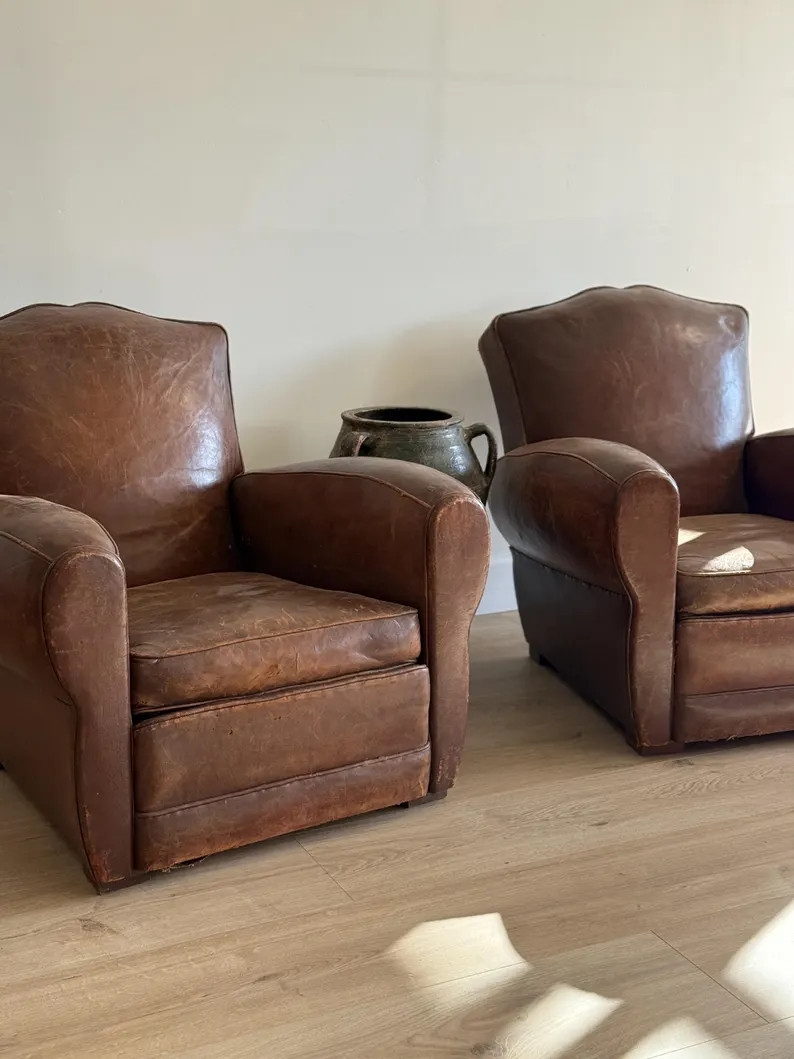 Pair Antique French Moustache Chairs | Etsy (US)