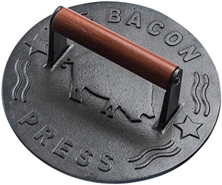 Bellemain Cast Iron Grill Press, Heavy-duty bacon press with Wood Handle, 8.75-Inch Round | Amazon (US)