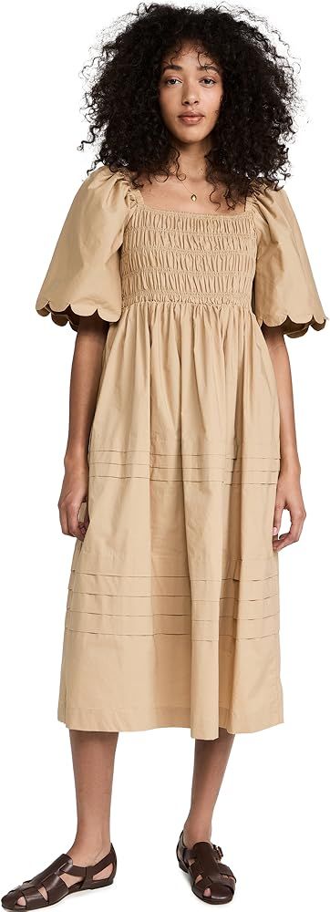 English Factory Women's Scallop Detail Midi Dress | Amazon (US)