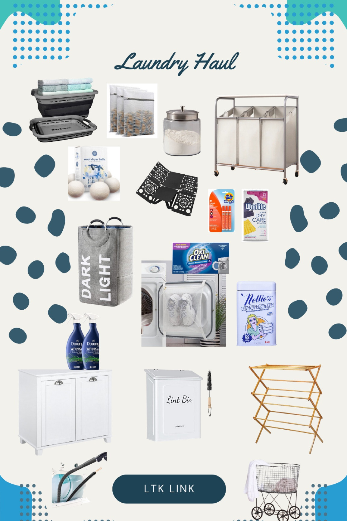 Laundry day essentials: Hamper hustle, bin brilliance, soap suds sensation, and dryer ball magic. Cleaning clothes like a boss, one load at a time! 💪🧺✨

#LTKFind #LTKunder50 #LTKfamily