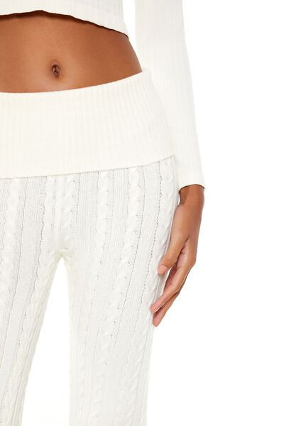 Foldover Sweater-Knit Pants | Forever 21